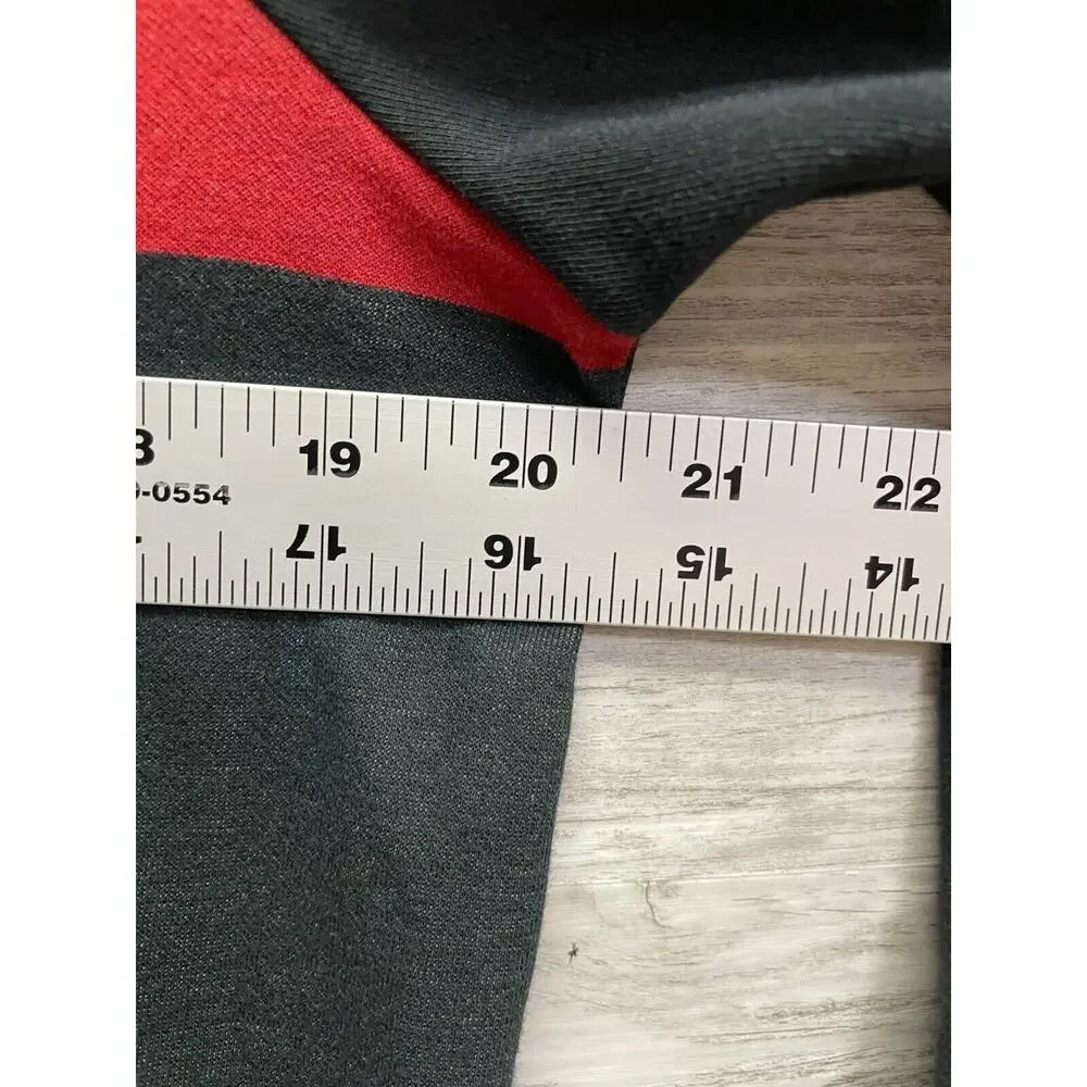 Banana Republic Sweatshirt Mens Small‎ Black Red 1/4 Zip Long Sleeve Pullover